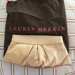 Lauren merkin satin clutch